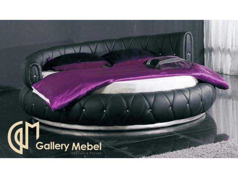 черная кровать letto rotondo 02 в Дзержинске