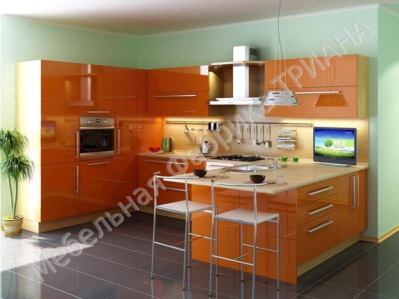 оранжевая кухня квинкве в Дзержинске