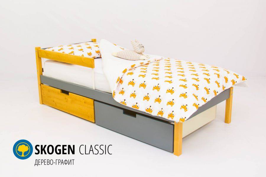 детская кровать skogen classic дерево-графит в Дзержинске