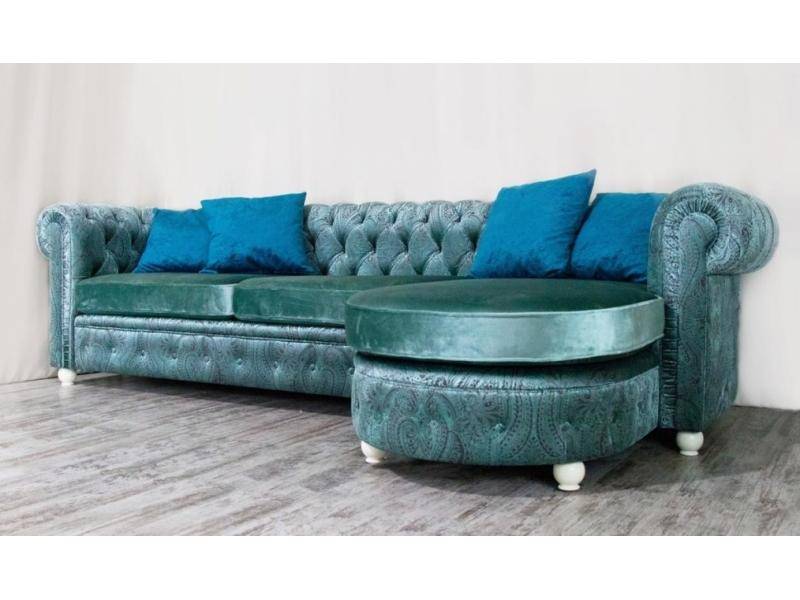 диван chesterfield с оттоманкой в Дзержинске