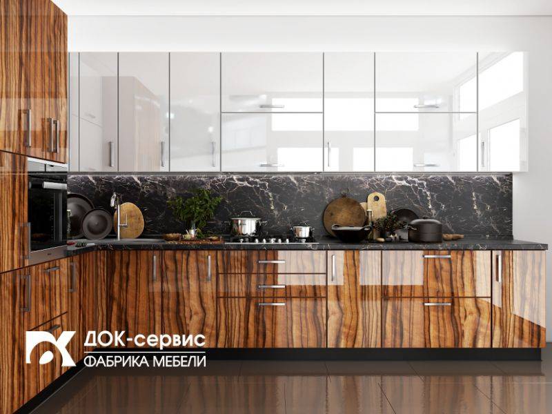 угловая глянцевая кухня в Дзержинске