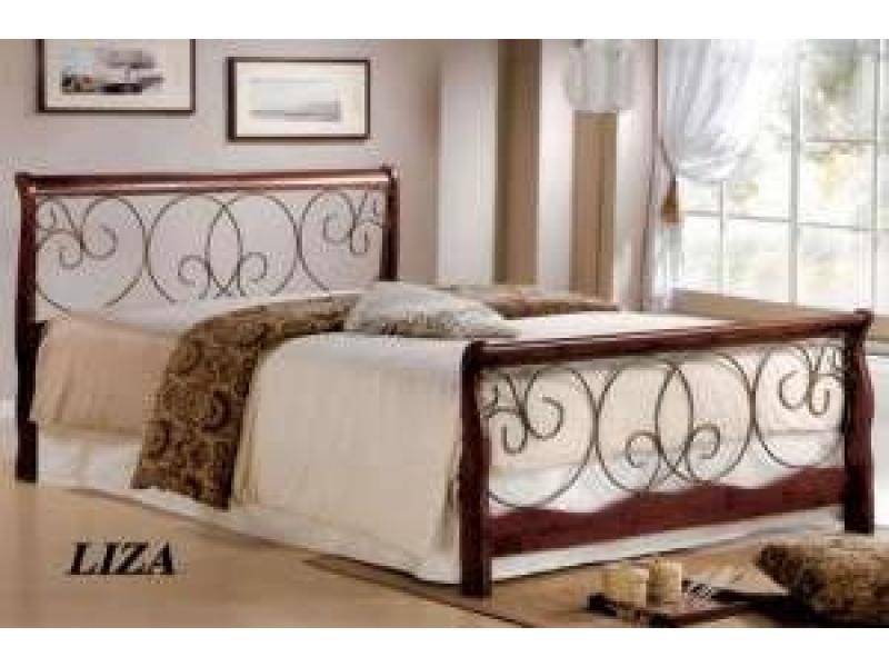 кровать wf liza (160*200) walnut/rusty black в Дзержинске