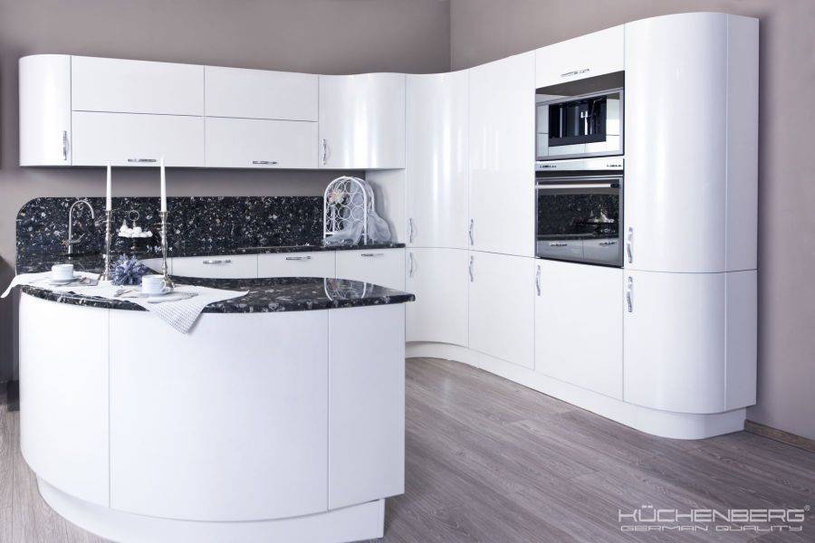 радиусная угловая кухня loft kristall в Дзержинске
