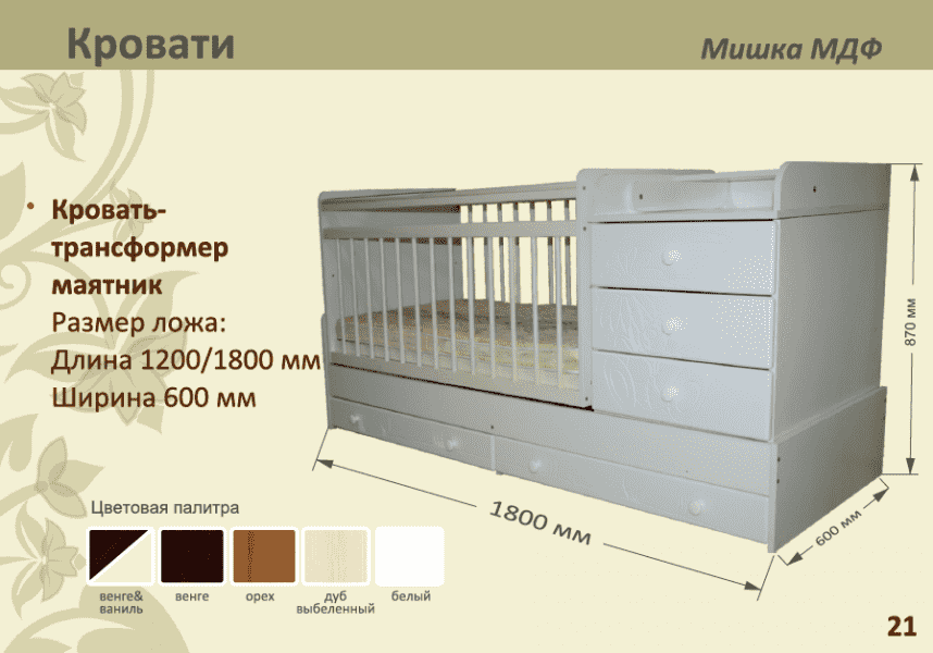 детская кроватка мишка мдф в Дзержинске