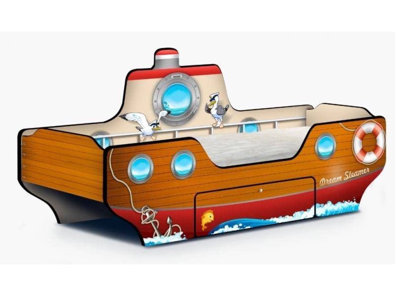 кровать - пароходик dream steamer коричневый в Дзержинске