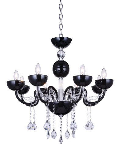 подвесная люстра crystal lux luccila sp8 черная в Дзержинске