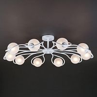 потолочная люстра eurosvet camomile 70089/10 белый с серебром в Дзержинске