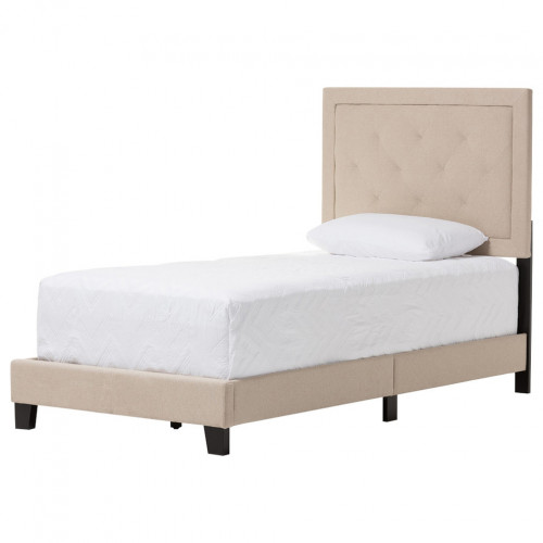 кровать paris linen upholstered beige 90х200 в Дзержинске