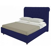 кровать двуспальная 180х200 синяя из велюра sweet dreams в Дзержинске