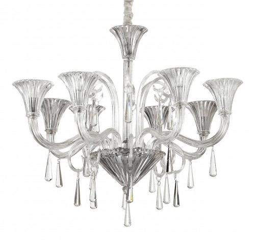 подвесная люстра ideal lux santa sp8 transparente в Дзержинске