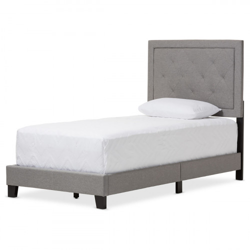 кровать paris linen upholstered gray 140х200 в Дзержинске