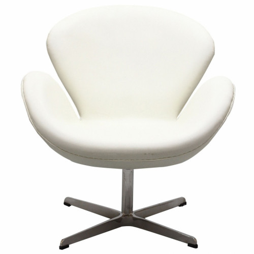 кресло swan chair экокожа белое в Дзержинске