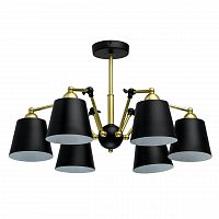 потолочная люстра mw-light таун 5 691011506 черная в Дзержинске
