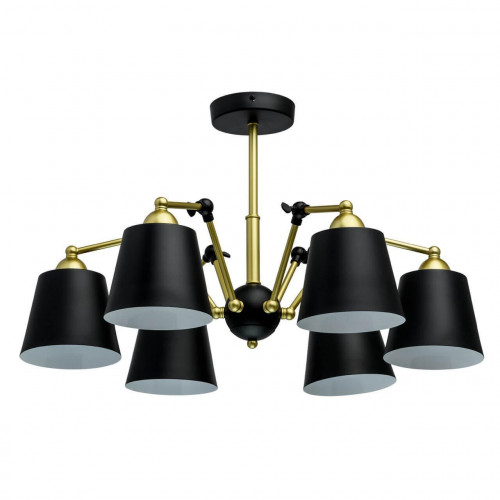 потолочная люстра mw-light таун 5 691011506 черная в Дзержинске