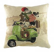 подушка с картинкой scooter dogs green в Дзержинске