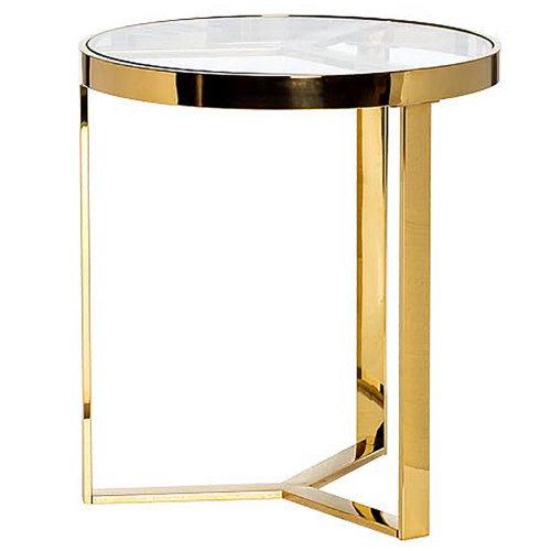 стол журнальный bridge gold 50*55см золотой в Дзержинске