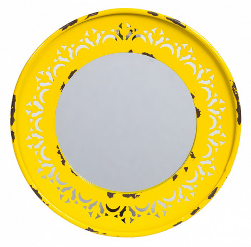 зеркало круглое металлическое желтое fiesta yellow в Дзержинске