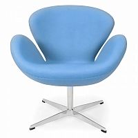 кресло swan chair голубое в Дзержинске