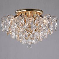 потолочная люстра eurosvet crystal 10081/6 золото/прозрачный хрусталь strotskis в Дзержинске