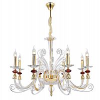 подвесная люстра crystal lux catarina sp8 gold/transparent-cognac в Дзержинске