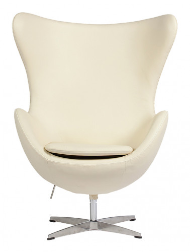 кресло egg chair кожа кремовое в Дзержинске