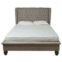 кровать двуспальная 160х200 из велюра бежевая bliss в Дзержинске
