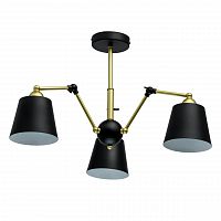 потолочная люстра mw-light таун 5 691011403 черная в Дзержинске