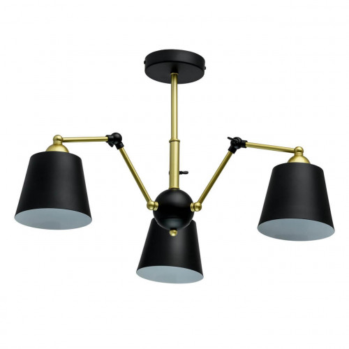 потолочная люстра mw-light таун 5 691011403 черная в Дзержинске