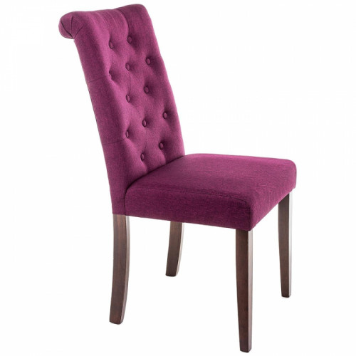 стул деревянный amelia dark walnut / fabric purple в Дзержинске
