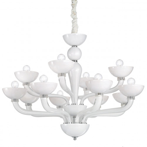 люстра дизайнерская ideal lux casanova белая, хром в Дзержинске
