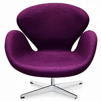 кресло swan chair фиолетовое в Дзержинске