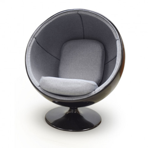 кресло ball chair черно-серое в Дзержинске