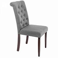 стул деревянный amelia dark walnut / fabric grey в Дзержинске