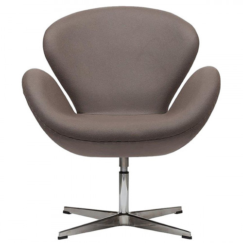 кресло swan chair серо-коричневая в Дзержинске