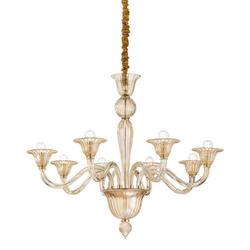 подвесная люстра ideal lux brigitta sp8 ambra в Дзержинске