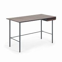 стол mahon desk ореховый шпон, mdf матовый графит в Дзержинске