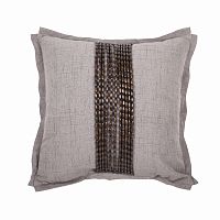 декоративная подушка handwork exclusive квадратная светло-серая в Дзержинске