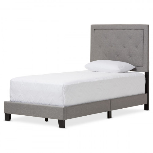 кровать paris linen upholstered gray 120х200 в Дзержинске