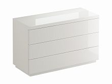 комод kristal 3 ящика белый глянец в Дзержинске