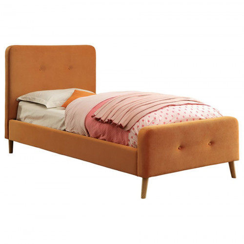 кровать button tufted flannelette orange 140х200 в Дзержинске