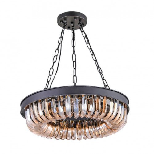 люстра terra black amber d50 черная, стекло янтарного цвета в Дзержинске