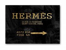 постер hermes без рамки, черный, а4 в Дзержинске