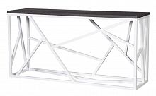 консоль geometric 180x50x90 хром, темно-коричневая столешница в Дзержинске