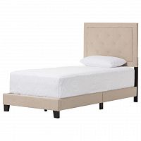 кровать paris linen upholstered beige 120х200 в Дзержинске