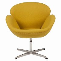 кресло swan chair желтое в Дзержинске