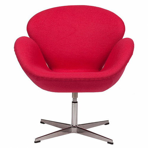 кресло swan chair шерсть красное в Дзержинске