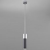 подвесной светильник eurosvet double topper 50135/1 led хром/черный в Дзержинске