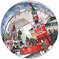тарелка сувенирная спасская башня в Дзержинске