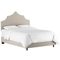 кровать двуспальная 160х200 бежевая camille light gray velvet в Дзержинске