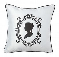 подушка с принтом ladies' profile white в Дзержинске